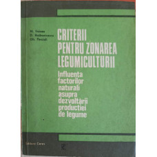 CRITERII PENTRU ZONAREA LEGUMICULTURII. INFLUENTA FACTORILOR NATURALI ASUPRA DEZVOLTARII PRODUCTIEI DE LEGUME