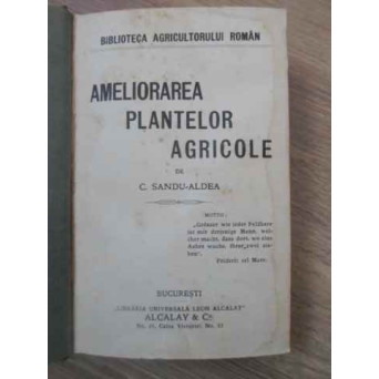 AMELIORAREA PLANTELOR AGRICOLE