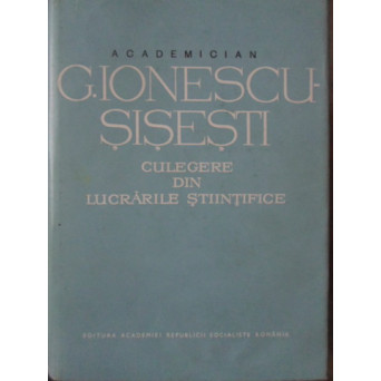 CULEGERE DIN LUCRARILE STIINTIFICE (STUDII SI CERCETARI DESPRE SOL SI PLANTA, ETC.)