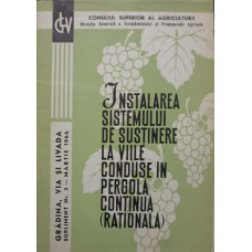 INSTALAREA SISTEMULUI DE SUSTINERE LA VIILE CONDUSE IN PERGOLA CONTINUA (RATIONALA)