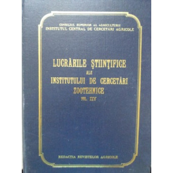 LUCRARILE STIINTIFICE ALE INSTITUTULUI DE CERCETARI ZOOTEHNICE VOL.XXV