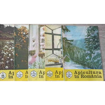 REVISTA APICULTURA IN ROMANIA PE ANUL 1987 NR.6, 9, 10, 11, 12