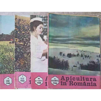 REVISTA APICULTURA IN ROMANIA PE ANUL 1988 NR.6, 7, 10, 11