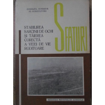 STABILIREA SARCINII DE OCHI SI TAIEREA CORECTA A VITEI DE VIE RODITOARE