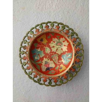  FARFURIE DECOR DIN METAL PICTATA - ALAMA/CUPRU. PRODUS DE COLECTIE