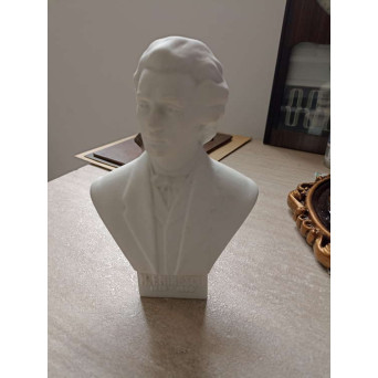BUST, STATUETA CERAMICA MIHAI EMINESCU. 19 CM