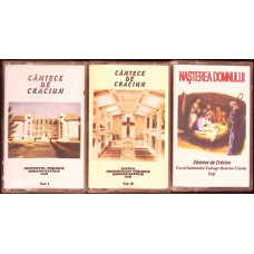 LOT 3 CASETE AUDIO MUZICA CORUL TEOLOGIC ROMANO-CATOLIC IASI