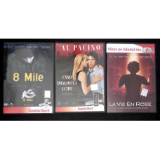 3 DVD-URI FILME: 8 MILE; CAND DRAGOSTEA UCIDE; LA VIE EN ROSE