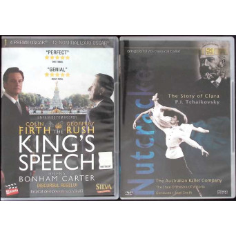 2 DVD-URI FILME: THE KING'S SPEECH = DISCURSUL REGELUI; THE NUTCRACKER THE STORY OF CLARA = SPARGATORUL DE NUCI