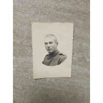 FOTOGRAFIE PORTRET DE SOLDAT. PROBABIL INTERBELICA. 53
