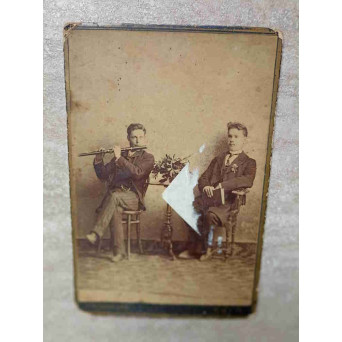 FOTOGRAFIE VECHE - DOI BARBATI. CAHUL BASARABIA. INCEPUTUL SEC. XX. 72