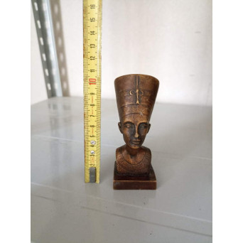 STATUETA BRONZ - FARAON NEFERTITI. PRODUS DE COLECTIE, DECOR (APROX 10 CM)