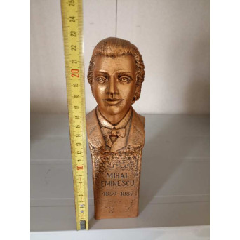 STATUETA IPSOS - MIHAI EMINESCU 1850-1889. PRODUS DE COLECTIE, DECOR