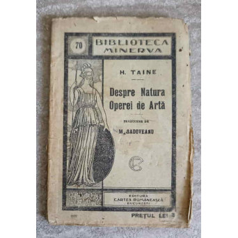 DESPRE NATURA OPEREI DE ARTA