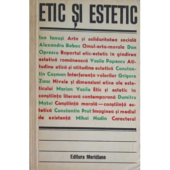 ETIC SI ESTETIC. STUDII DE ESTETICA SI TEORIA ARTEI