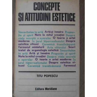 CONCEPTE SI ATITUDINI ESTETICE