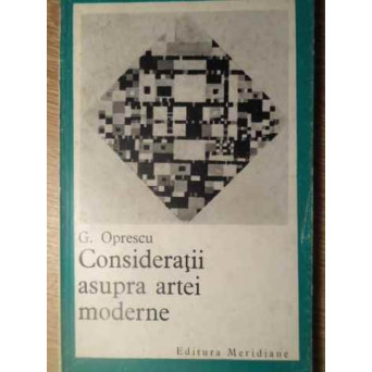 CONSIDERATII ASUPRA ARTEI MODERNE