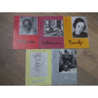 OCTAV BANCILA, G. PETRASCU, TONITZA, TH. AMAN, PALLADY. 5 MINI ALBUME ALB-NEGRU