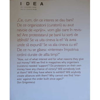 REVISTA IDEA MAGAZINE ARTA+SOCIETATE NR.50
