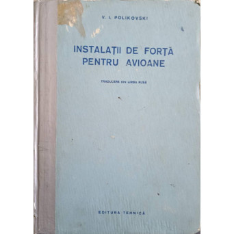 INSTALATII DE FORTA PENTRU AVIOANE