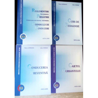 SET 4 CARTI: REGLEMENTARI IN DOMENIUL PREGATIRII PERSOANELOR PENTRU OBTINEREA PERMISULUI DE CONDUCERE