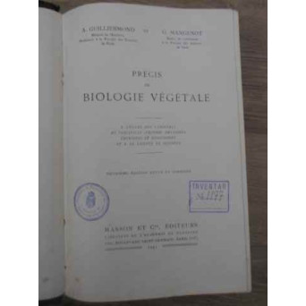 PRECIS DE BIOLOGIE VEGETALE