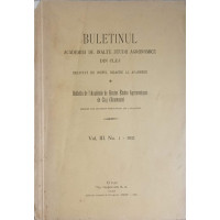 BULETINUL ACADEMIEI DE INALTE STUDII AGRONOMICE DIN CLUJ VOL.3 BULETINUL ACADEMIEI DE INALTE STUDII AGRONOMICE DIN CLUJ VOL.3