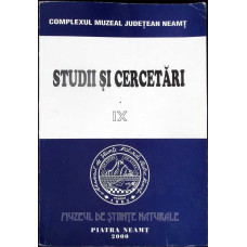 STUDII SI CERCETARI - MUZEUL DE STIINTE NATURALE
