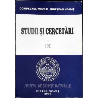 STUDII SI CERCETARI - MUZEUL DE STIINTE NATURALE