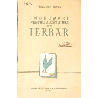 INDRUMARI PENTRU ALCATUIREA UNUI IERBAR