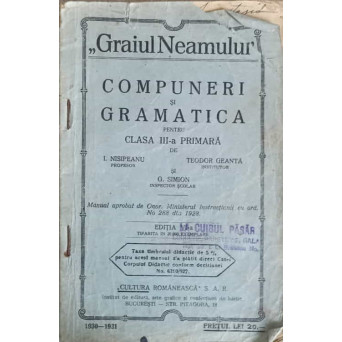 COMPUNERI SI GRAMATICA PENTRU CLASA A III-A PRIMARA