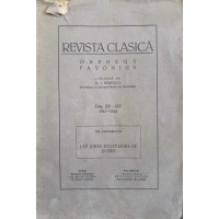 REVISTA CLASICA ORPHEUS FAVONIUS TOM. XIII-XIV 1941-1942 REVISTA CLASICA ORPHEUS FAVONIUS TOM. XIII-XIV 1941-1942