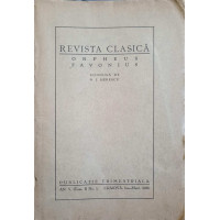 REVISTA CLASICA ORPHEUS FAVONIUS AN V, TOM. I, NO.1 REVISTA CLASICA ORPHEUS FAVONIUS AN V, TOM. I, NO.1