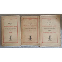 MANUEL DES ETUDES GRECQUES ET LATINES TOME 1-3 MANUEL DES ETUDES GRECQUES ET LATINES TOME 1-3