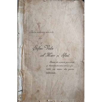 STEFAN - VODA CEL MARE SI SFANT. ISTORISIRI SI CANTECE POPULARE