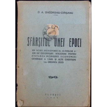 SFARSITUL UNEI EPOCI