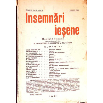 INSEMNARI IESENE ANUL III, VOL.V - NR.3, 1 MARTIE 1938