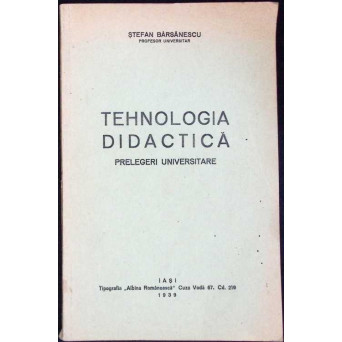 TEHNOLOGIA DIDACTICA, PRELEGERI UNIVERSITARE