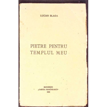 PIETRE PENTRU TEMPLUL MEU