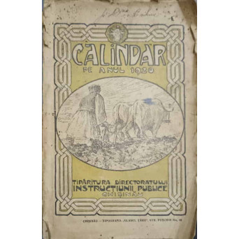 CALINDAR PE ANUL 1920