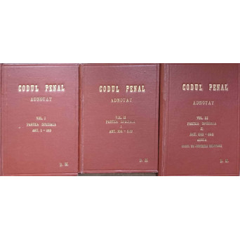 CODUL PENAL CAROL AL II-LEA, ADNOTAT VOL.1-3