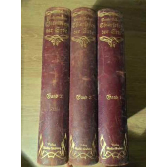 DAS THIERLEBEN DER ERDE  (ANIMALELE SALBATICE DE PE PAMANT) VOL.1-3 (CU NUMEROASE PLANSE COLOR SI AL