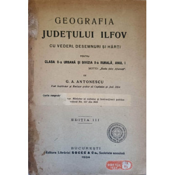 GEOGRAFIA JUDETULUI ILFOV CU VEDERI, DESENURI SI HARTI