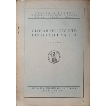 GLOSAR DE CUVINTE DIN JUDETUL VALCEA