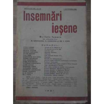 INSEMNARI IESENE ANUL III, VOL.VIII - NR.10. 1 OCTOMVRIE 1938