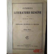 ISTORIEA LITERATURII ROMINE DIN SECOLUL XVIII I CRONICARII MOLDOVENI SI MUNTENI
