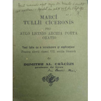 MARCI TULLII CICERONIS PRO AULO LICINIO ARCHIA POETA ORATIO MARCI TULLII CICERONIS PRO AULO LICINIO ARCHIA POETA ORATIO