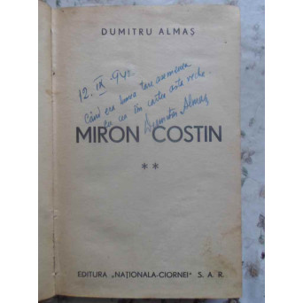 MIRON COSTIN VOL.2 (CU DEDICATIA AUTORULUI)