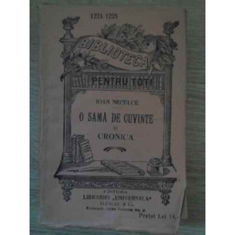 O SAMA DE CUVINTE SI CRONICA