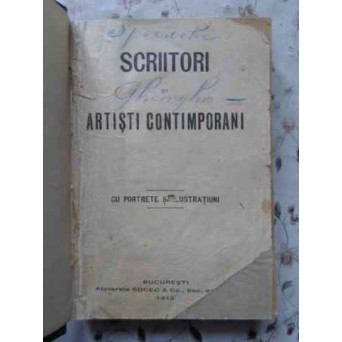 SCRIITORI SI ARTISTI CONTEMPORANI CU PORTRETE SI ILUSTRATIUNI